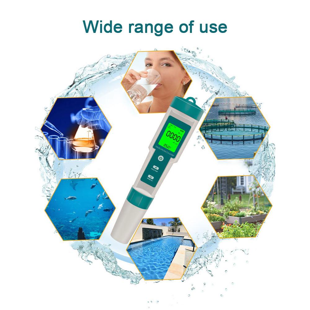 Multifunctional Digital 7 In 1 Water Quality Tester Portable High Accurancy Water Quality Test Pen