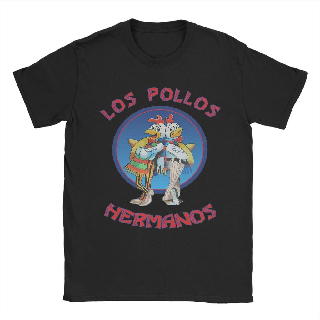 Los Pollos Hermanos Мужские Футболки Во все тяжкие Юмористические Футболки С коротким рукавом Круглый вырез 100% Хлопок Уникальные Топы - Мужские Летние...
