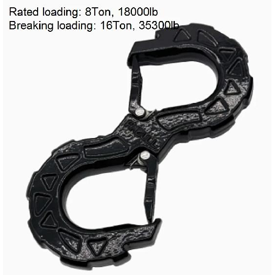 8-16Ton 18000lb--35300lb Heavy duty S-hook OFF-road vehicle auto winch trailer rope u-hook towing trailer hook shackle ATV/UTV/S