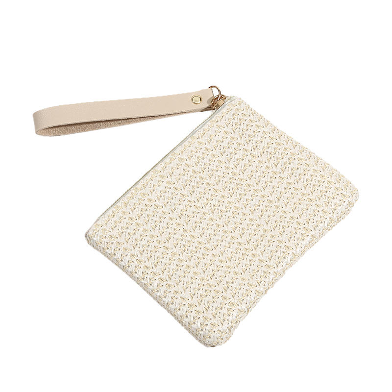 Женская летняя соломенная сумка с вертикальной полоской, новая мини-сумочка, кошелек, сумка для карт, женские клатчи и браслеты