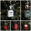 Cartoon Red Mailbox Hanging Ornament Elk Snowman Christmas Mailbox Decoration  Home Xmas Decor