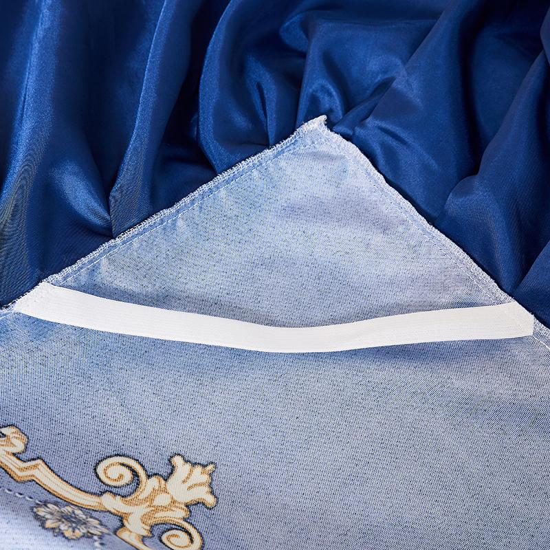 2/3 шт. Постельное белье, классическое кружевное покрывало королевского синего цвета с принтом, юбка-кровать с резинкой для простыней королевского размера, кровать можно стирать