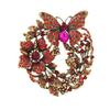 Baroque Vintage Butterfly Wreath Brooch Pins Coat Accessories Suit Corsage