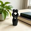 Минималистичное 3D-печатное украшение для пары с вырезом в форме сердца Гладкие Деликатные Линии Черно-Белое Настольное Сувенирное Романтическое Домашнее Украшение Подарок