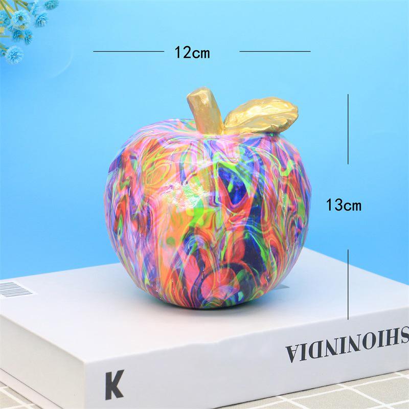 Творческие красочные украшения из яблок Изделия из смолы Главная Гостиная Шкаф Рабочий стол Фруктовые украшения Подарки Сувениры Винная стойка Изделия
