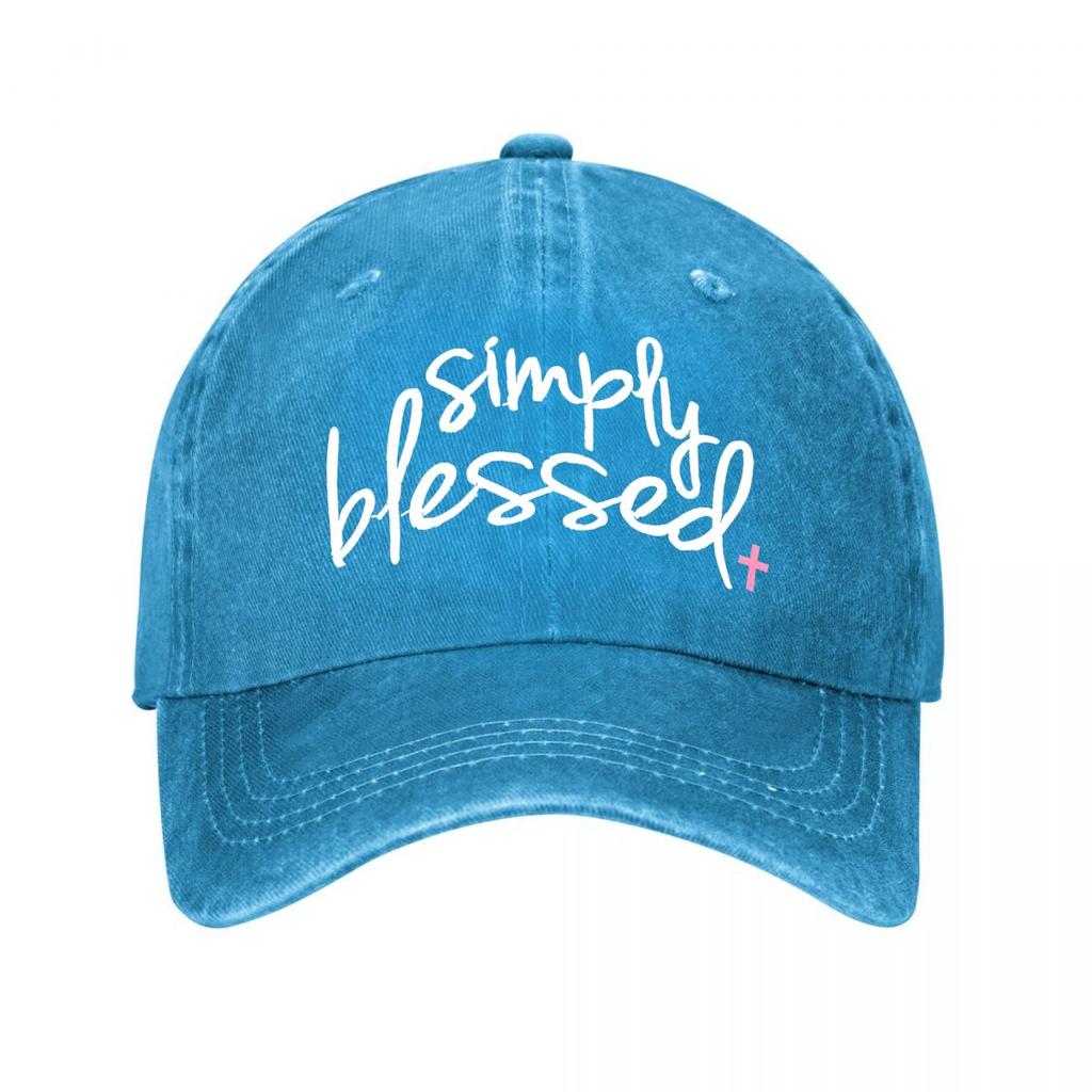 Distressed Simply Blessed Baseball Cap New Vintage Washed Cotton Baseball Cap Parent Kids Sun Hats