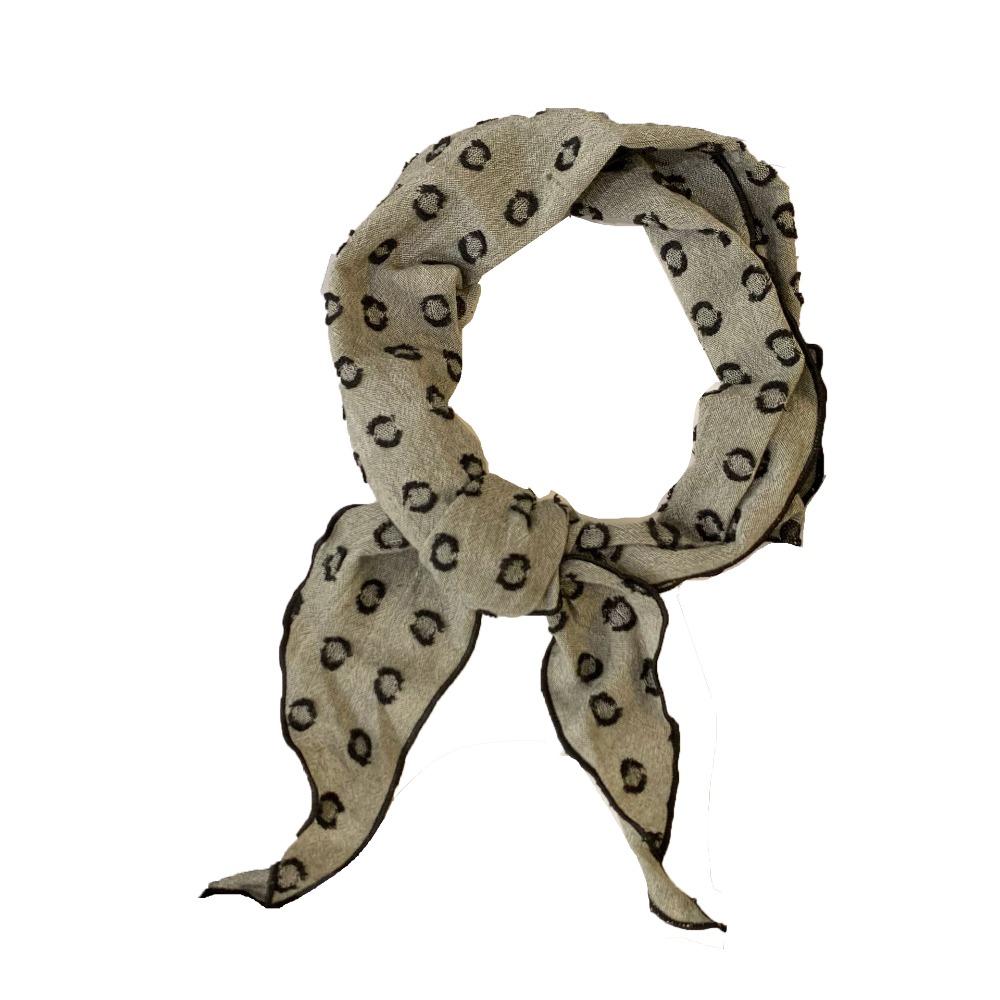 Sweet Snow Flower Scarves Korean Style Cotton Linen Headscarf Exquisite Triangle Hijab Scarf  Woman