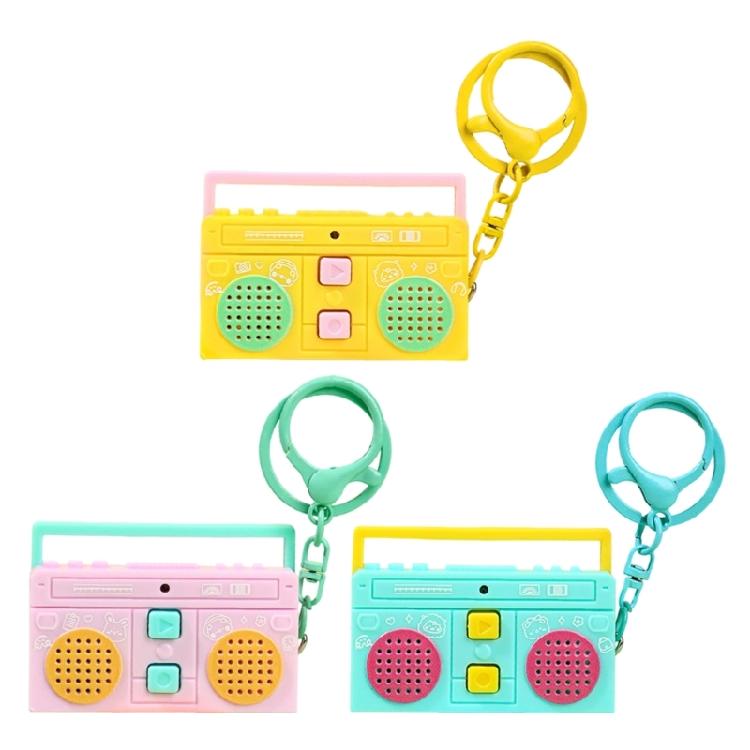Мини-диктофон на брелоке Портативный дизайн Долговечность Пластик для повседневной записи Быстрая заметка в разных цветах