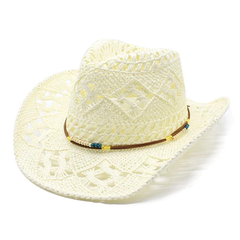 Ветер, весна и лето, новый полый тканый папирус, модный повседневный уличный солнцезащитный ковбойский топ с широкими полями, соломенная шляпа 