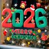 Christmas Glass Stickers 2026 Number Blessings Electrostatic Design Waterproof New Year Decal Festive Decoration