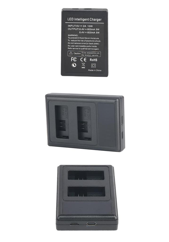 USB-двойное зарядное устройство LPE5 для Canon EOS 450D, 500D, 1000D, 2000D, X2, X3