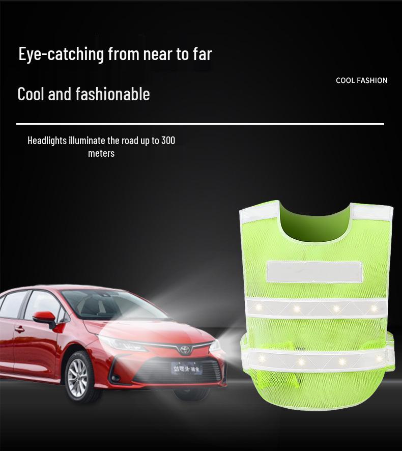 Светоотражающий жилет со светодиодной подсветкой для безопасности ночной езды
