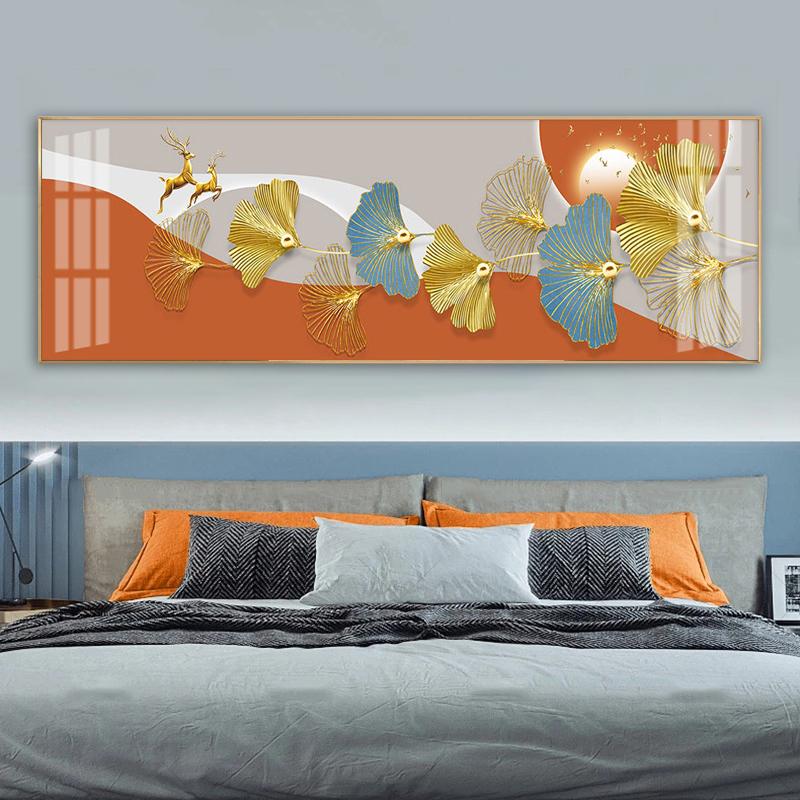 Картина с листьями гинкго, печать на холсте, плакаты на скандинавскую тему, настенные художественные фотографии для гостиной, современное абстрактное украшение для дома без рамки