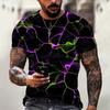 Мужская футболка повседневная Lightning Cool 3D цифровая печать футболки для мужчин короткий рукав футболка свободного покроя мужская одежда
