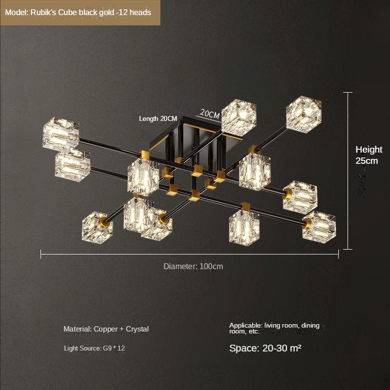 Все медные потолочные светильники для зала, роскошные хрустальные лампы для гостиной, спальни