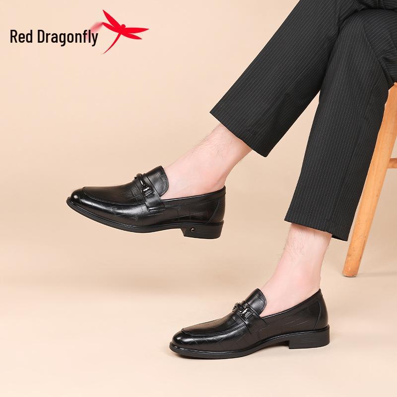 Мужские лоферы Red Dragonfly без шнуровки из натуральной кожи: Осенний Повседневный и Формальный Стиль
