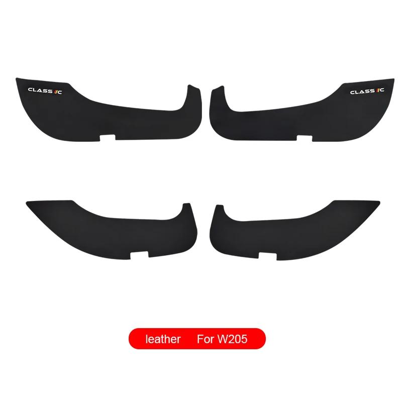 Leather Carbon Fiber Style Car Door Sticker Anti Dirty Anti Kick Pad For Mercedes Benz W213 W205 GLC X253 Protection Accessories