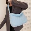 Зимняя сумка через плечо с вышивкой Линге для женщин Модный Космический Стеганый Хлопковый Клатч Женские Перо Пух Большие Сумки-тоут