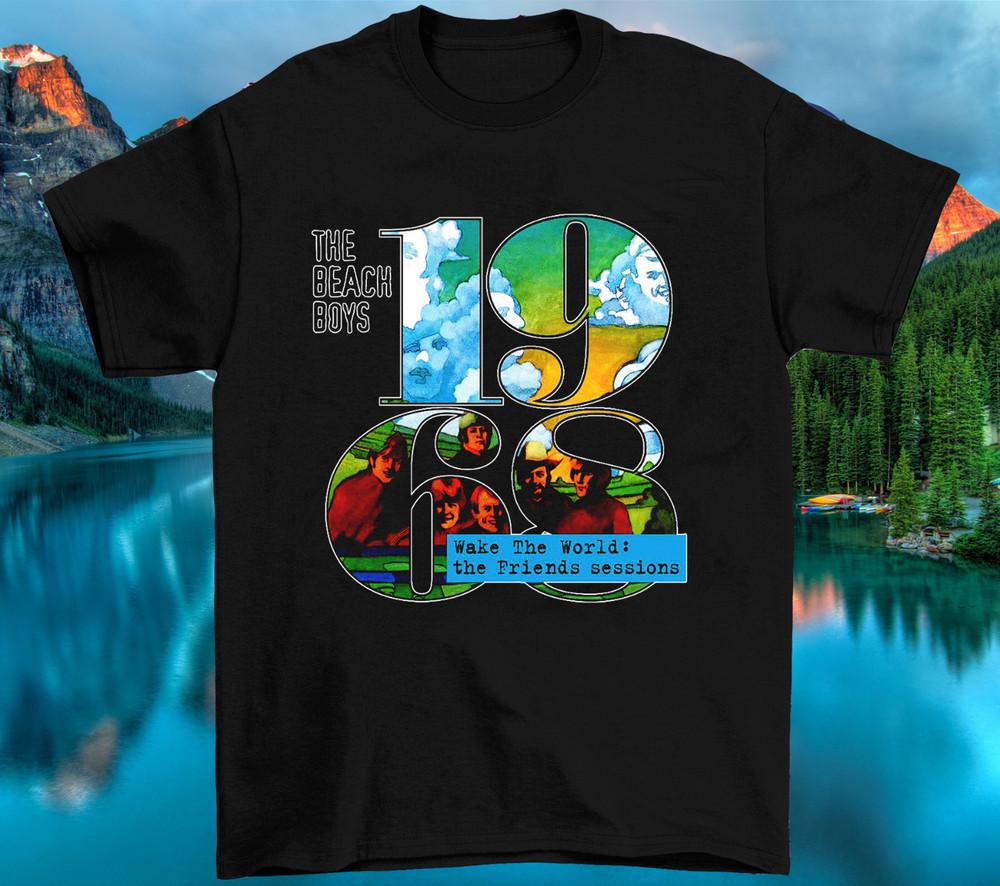 The Beach Boys 1968 Heavy Cotton Full Size Unisex Black Tee Shirt Unisex T-Shirt