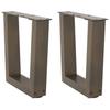 VidaXL V-shaped Coffee Table Legs, 2 Pieces, Natural Steel, 30 X (30-31,3) Cm 4012603