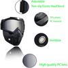 Paintball Mask Anti Fog,Motorcycle Helmet Riding Goggles Glasses with Removable Face Mask,Adjustable Motocross Eyewear