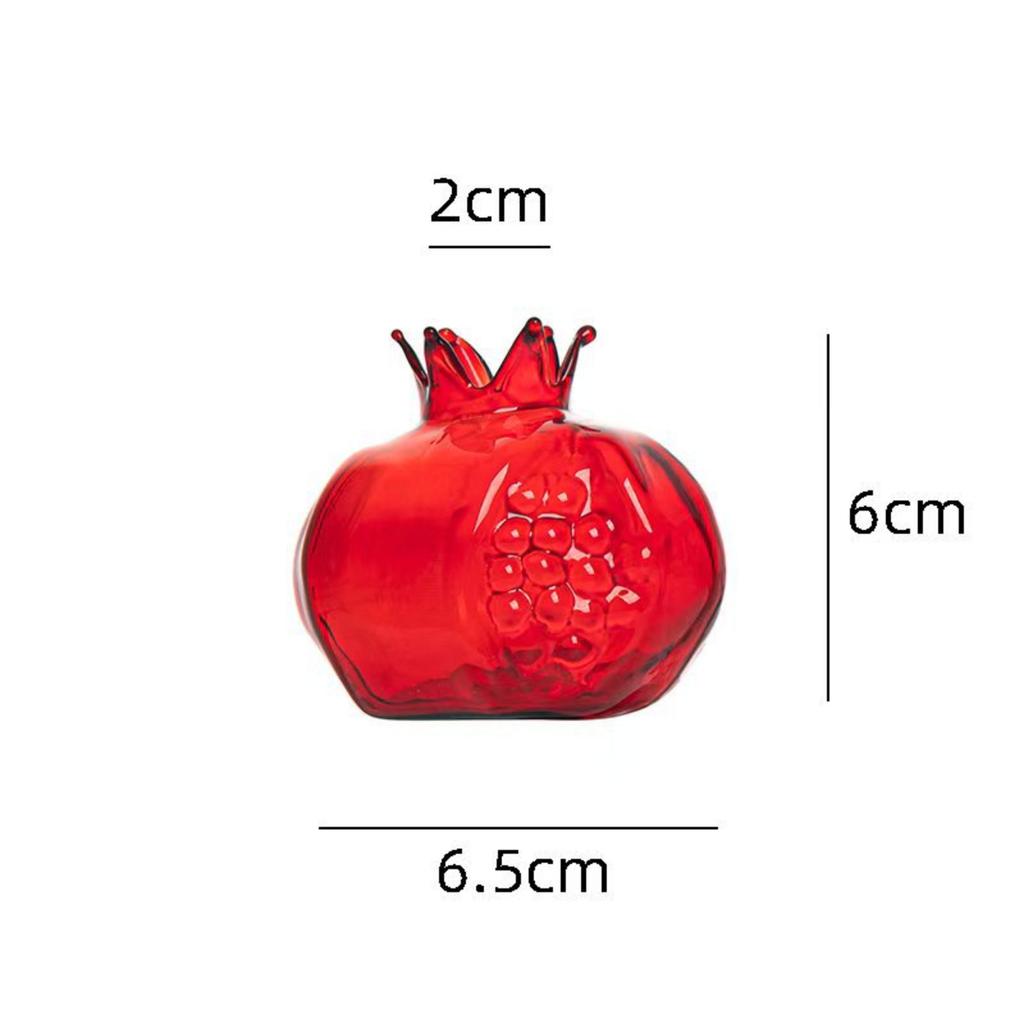 Pomegranate-shaped Glass Vase: Japanese- Handcrafted European-Inspired Creative Vase, Elegant Floral Arrangement Holder, Instagram-Worthy, Stunning