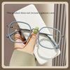 2PCS New Fashionable and Trendy Women's Glasses with a Large Frame and Round Face To Look Thin and White