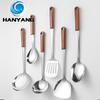 HANYANG Лопатка для жарки из нержавеющей стали, большая ложка для супа, лопатка с утолщенной ручкой, посуда