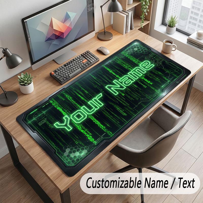 Abstract Personalized Theme Customized Mouse Pad Personalized Print Name Text Desk Mat For Home Office Table Decor