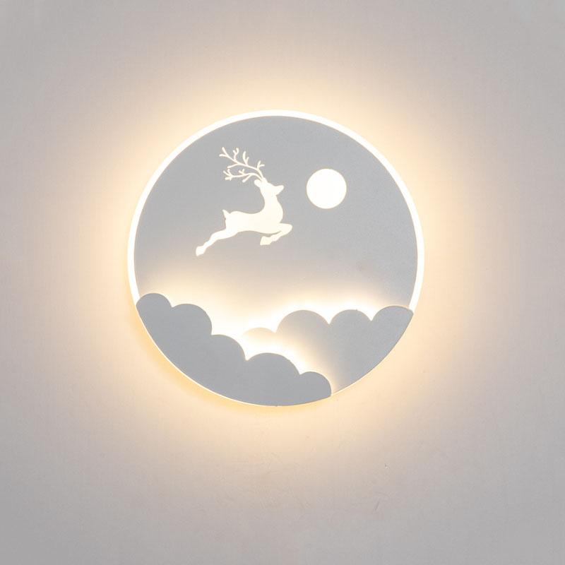 Светодиодный настенный светильник в виде облаков, звезд и луны для спальни, детской комнаты, креативного ТВ-фона, подвесного светильника для прохода и лестницы