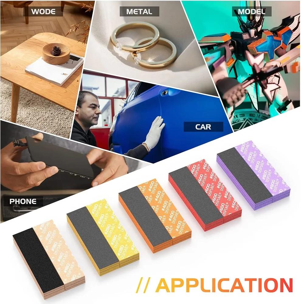 DSPIAE Sanding Sponge Set for Gundam GK Military Model Combo Arc Grinding Polishing Sandpaper Making Tool Sanding Paper 30Pc