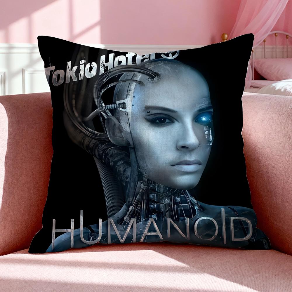 Чехол на подушку Band T-Tokio Hotel Дышащий Льняной Наволочка Летний Без Запаха Экологически Чистый Невидимая Молния Стирка