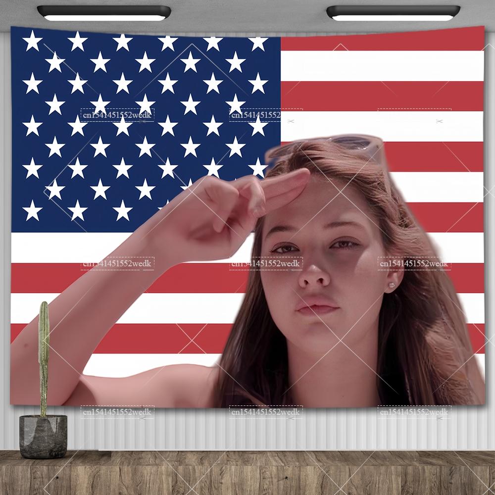Американская поп-певица Сабрина Карпентер Гобелен Розовый Флаг США Эстетичный Декор Комнаты Баннеры Настенный Декор Флаги для Дома и Сада