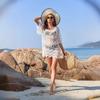 Beach Sun Protection Women's Loose Mid-length Pullover Dress Water-soluble Lace Shirt Bikini Blouse