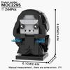 MOOXI Серия Моделей BrickHeadsed Набор MOC Кирпичи Модель Фигурки Действия Взрослые Конструкторы Детские Образовательные Игрушки Для Детей Подарок