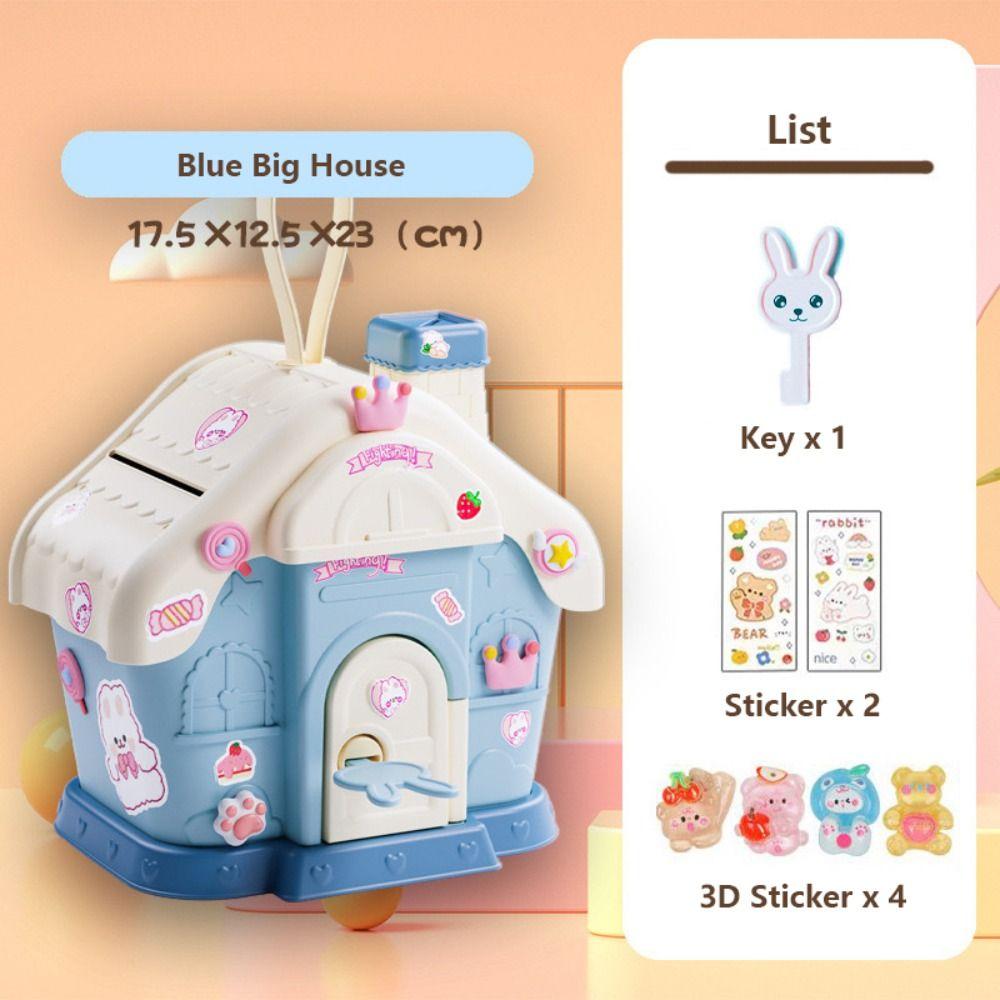 Mushroom House Money Box Portable Safe Savings Jar Creative Cash Box  Gift