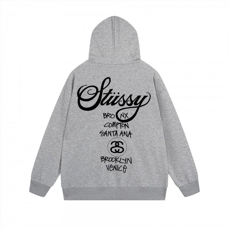 Mens Hooded Zip-Up Sweatshirt With Letter Print Loose Fit Cotton Pullover Winter Daily Wear