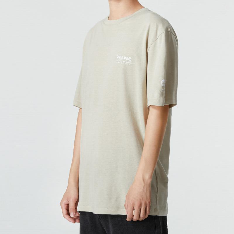 Timberland Comfort Luxe Essentials Sports Casual Solid Color Crew Neck Short Sleeve T-Shirt Men Tops Gray-Brown A5U71-CY2
