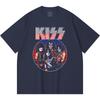 Хлопковая футболка плотностью 230 г/м² 100% Хлопок Heavy Metal Футболка с принтом рок-группы Популярная музыка Унисекс Тяжелая хлопковая футболка