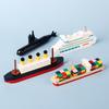 Submarine Cruise Ship Model Miniature Vehicle Scene Small Particle Mosaic Building Block