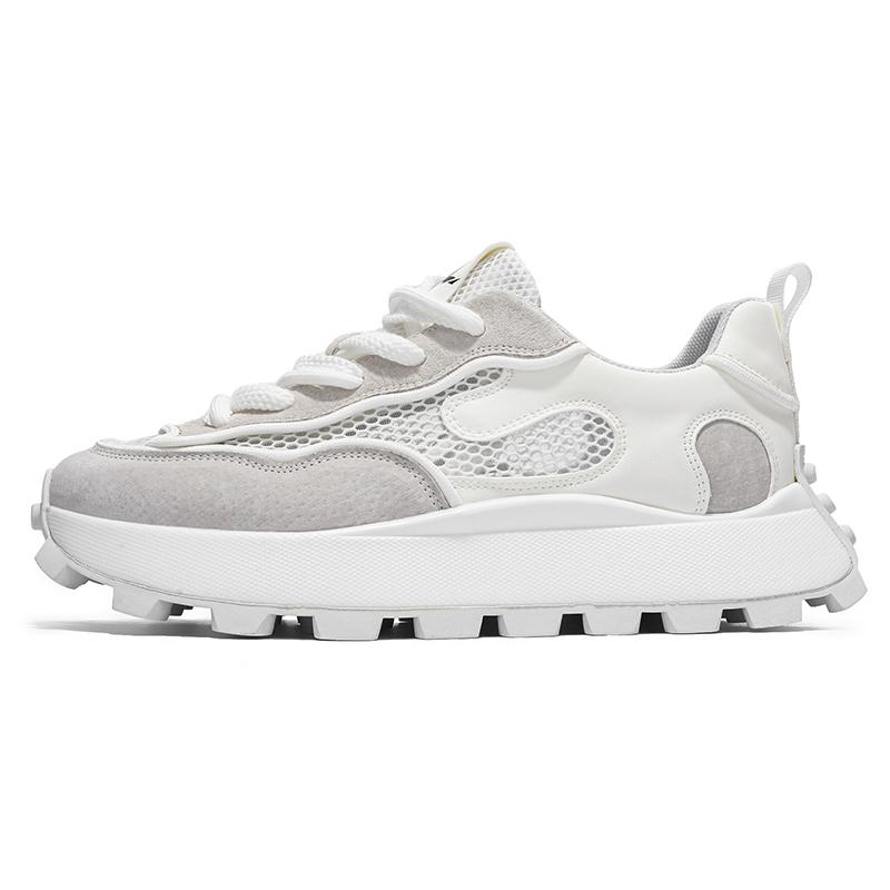 Зеленые кроссовки, мужская повседневная обувь на платформе, мужские спортивные кроссовки, дышащие сетчатые кроссовки, летний уличный стиль