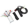 350W Electric Bike Brushed Speed Controller Set with Reverse Function Three Speed Throttle Grip for Upgrade 24V 36V