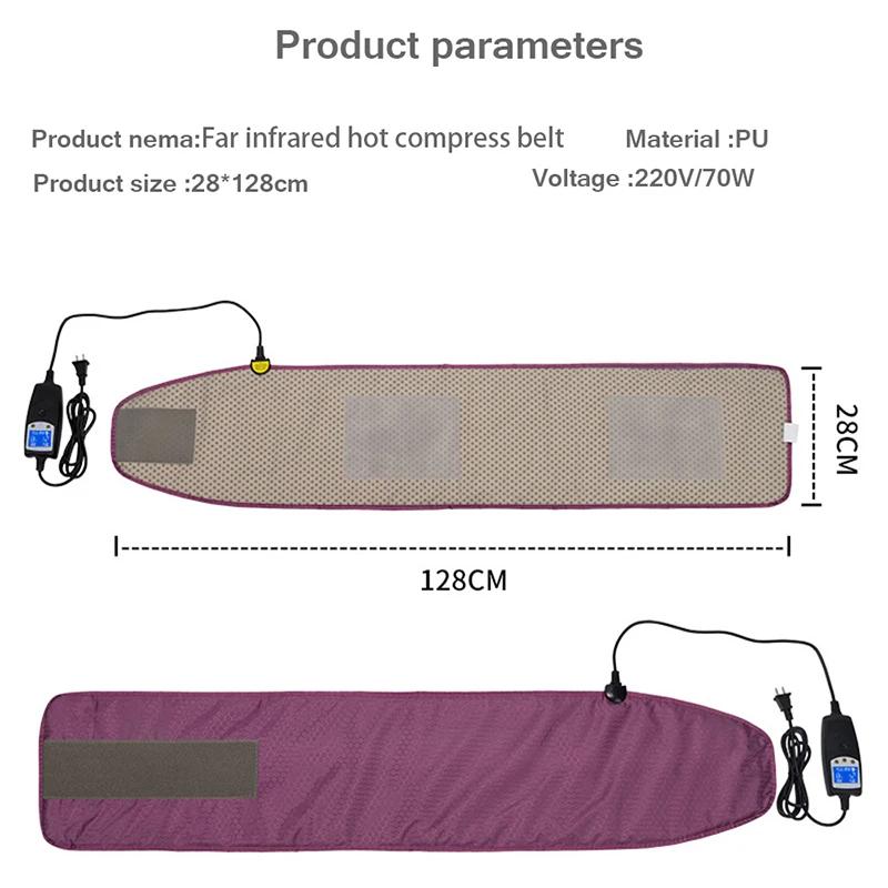Electric Sauna Heating Belt Slimming Waist Warm Vibration Weight Loss Beauty Far Infrared Belly Trimmer Back Pain Relief Tool