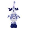 Long Leg Christmas Plush Doll Standing Santa Snowman Reindeer Figure with Stretchable Leg for Holiday Winter Home Decoration