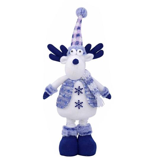 Плюшевая кукла на длинных ногах, стоящая фигурка Санты, снеговика, оленя с растягивающимися ногами для праздничного зимнего домашнего декора