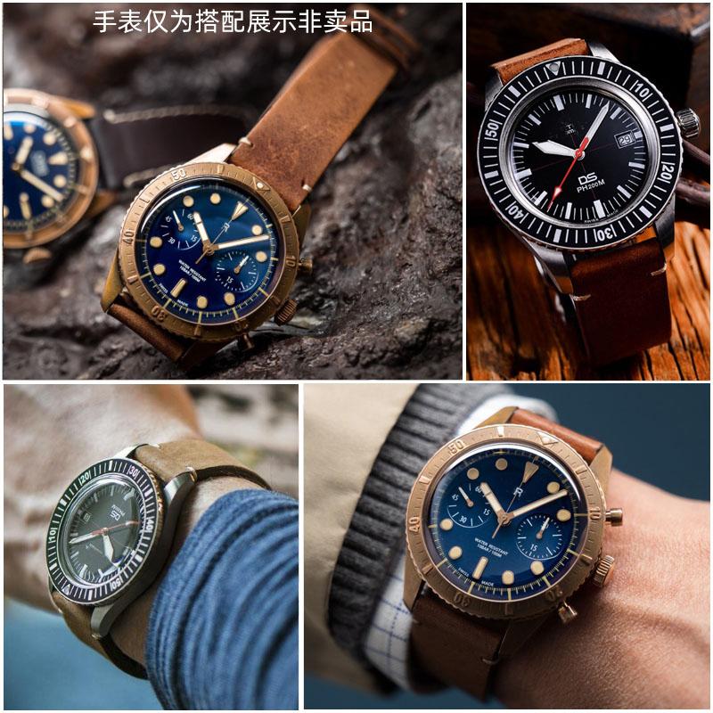 Ретро Ручной Работы Замшевый Ремешок для Часов для Rolex Aquarius Tudor IWC Pilot Seiko Всех Марок Матовый Браслет Ремешок 18мм 20мм 22мм