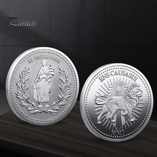 Монета Льва, счастливый жетон, двусторонняя монета с гравировкой богини-льва, металлический коллекционный реквизит для фильмов, монета для коллекционеров и любителей кино