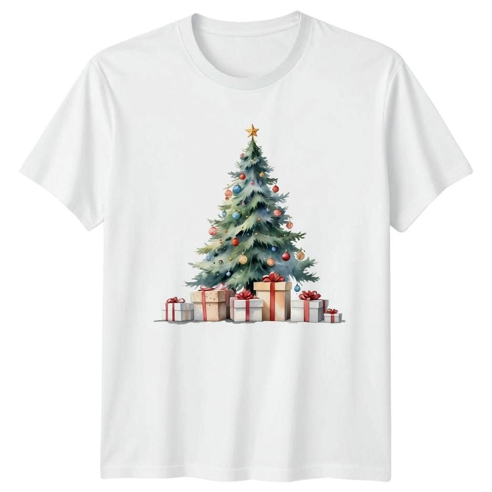 Christmas Tree And Gifts Holidays Unisexs T Shirt Unisexs Tee Graphic Unisex Top