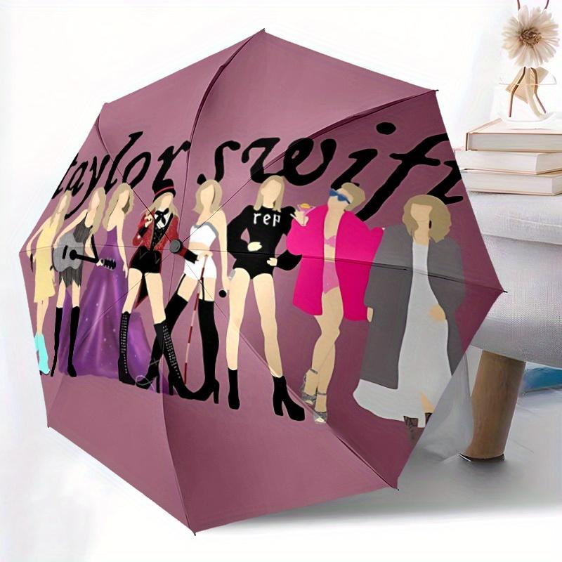 1pc Taylor Swift Automatic Open/close, Portable Folding Umbrella for Women & Men,Compact Parasol,, Durable Frame yy250809185
