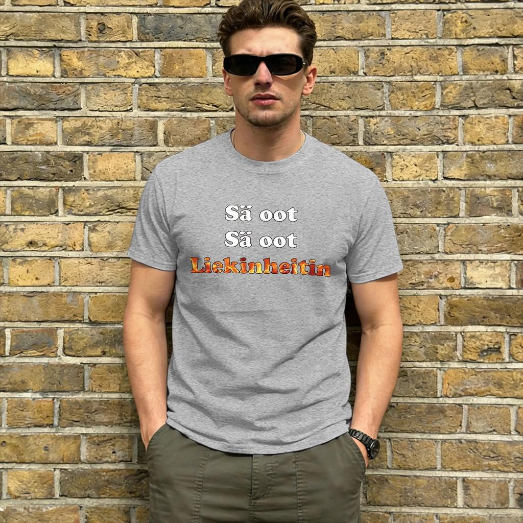 Men T-Shirts Liekinheitin Fashion Pure Cotton Tee Shirt Short Sleeve Eurovisions 2026 T Shirts Crewneck Clothing Classic